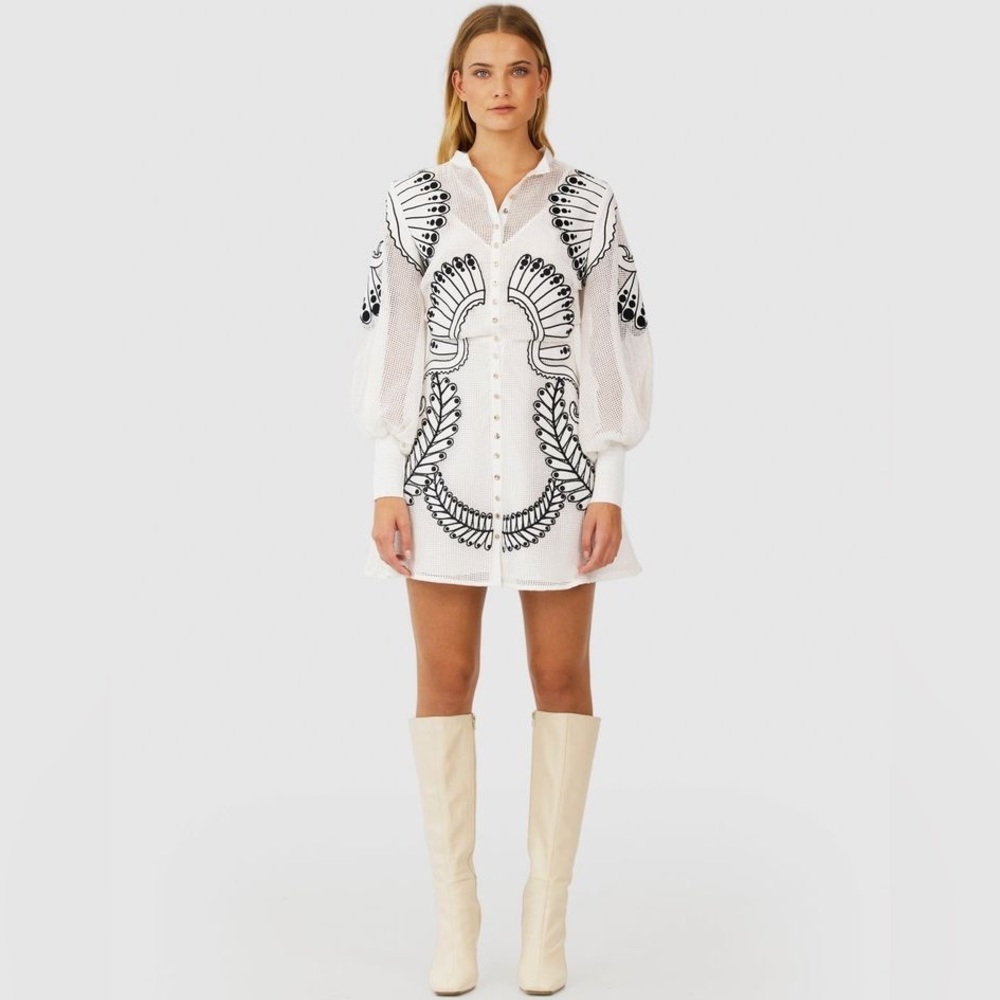 KEEPSAKE the Label Monochrome Long Sleeve Dress
